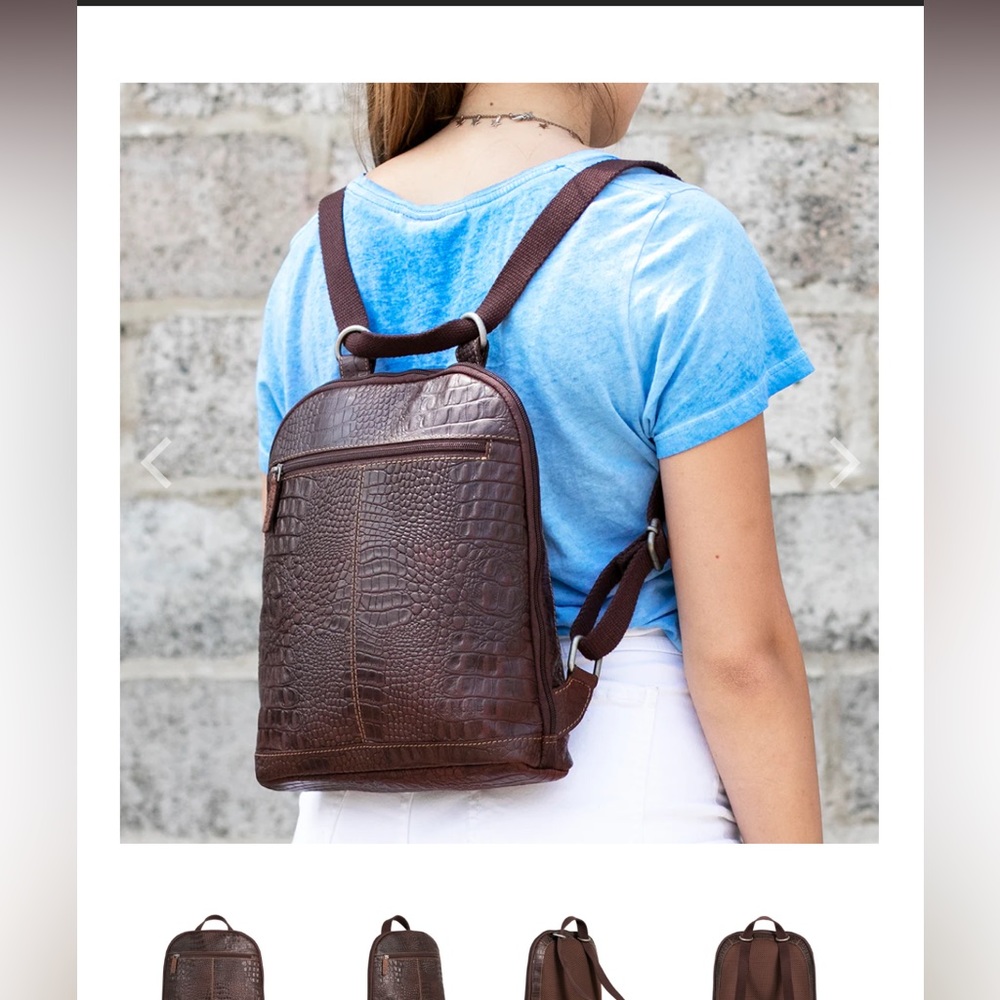 Hornback Croco Convertible Backpack/Crossbody - image 4